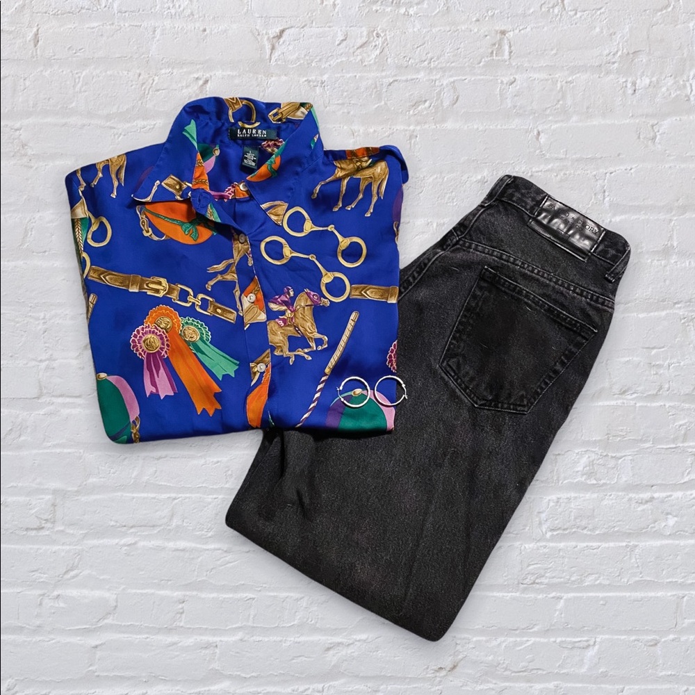 Ralph Lauren Silk Button Up⁠